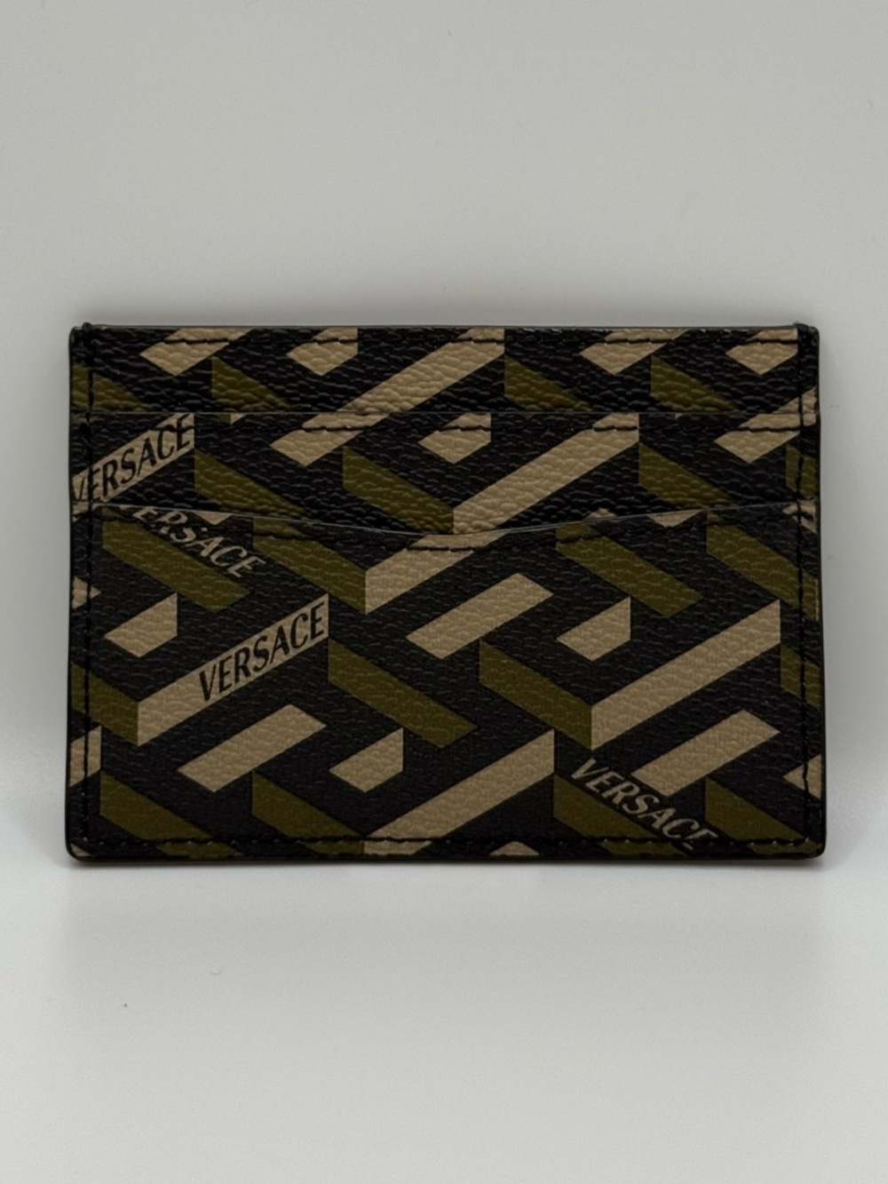 Versace “La Greca” Signature Print Card Holder
